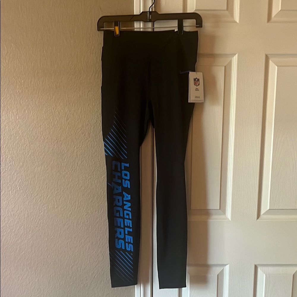 NFL Los Angeles Chargers Black and Blue Leggings